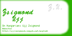 zsigmond ujj business card